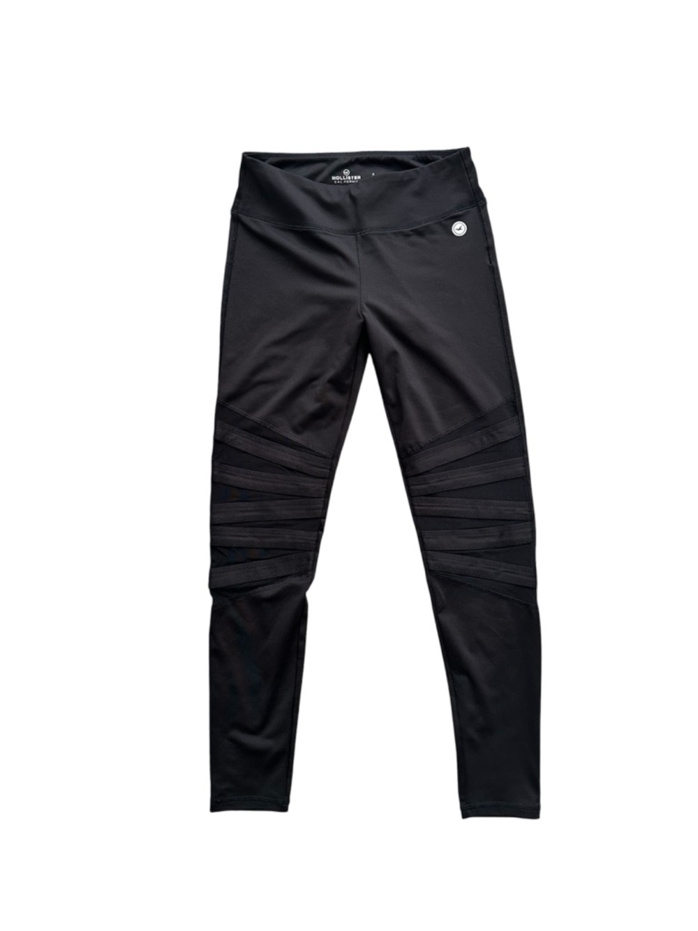 Hollister Leggings Small Black High Rise Mesh Panel